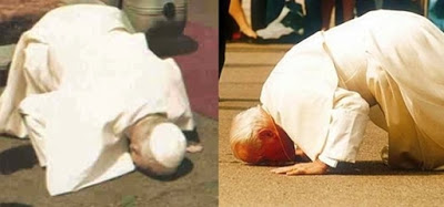 pope praying prostrations